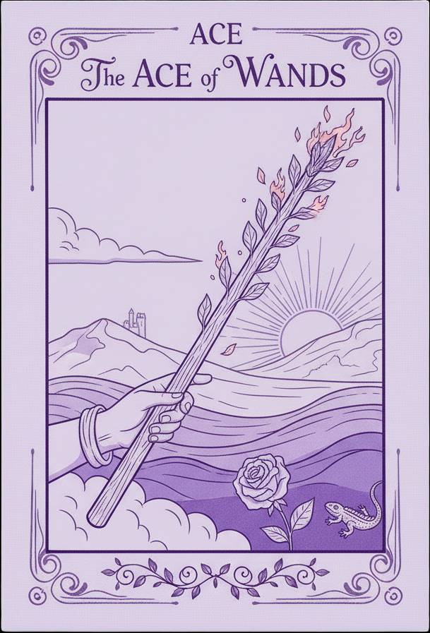 Ace of Wands - Free Yes No Tarot Card Reading Ace of Wands Tarot Card Meaning - new opportunities, creative spark, and action