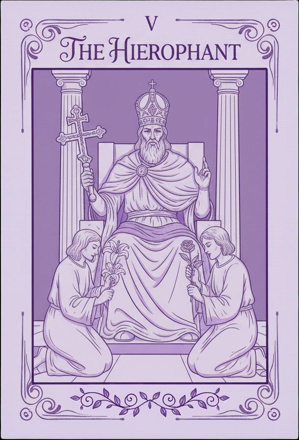 The Hierophant Tarot Card Meaning - Tradition and Spiritual Guidance