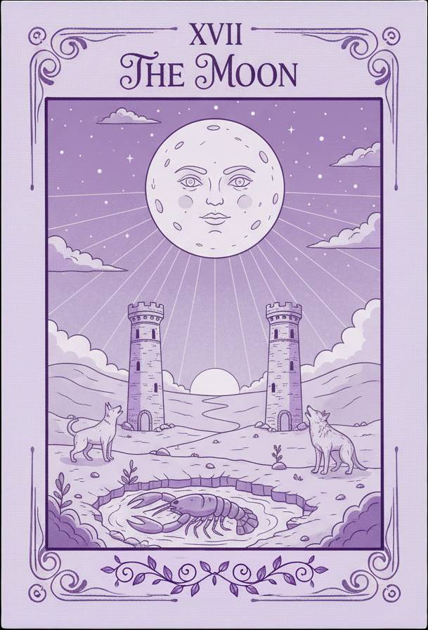 The Moon Tarot Card Meaning - Intuition and Illusions
